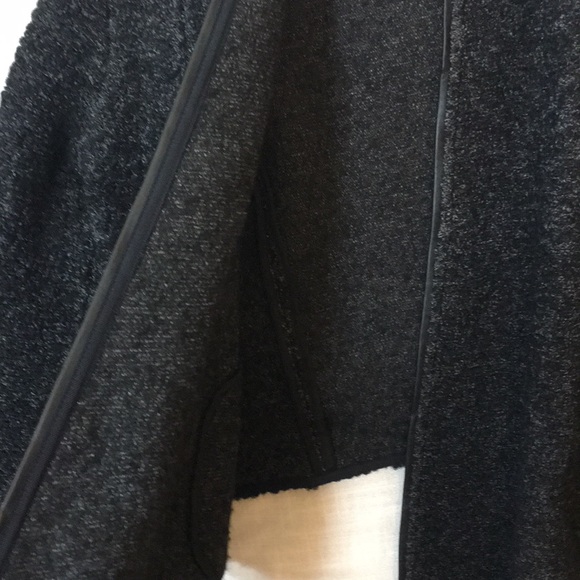 Club Monaco Wool Blend Asymmetrical Boucle Open Jacket - Picture 7 of 12